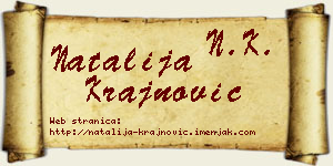 Natalija Krajnović vizit kartica